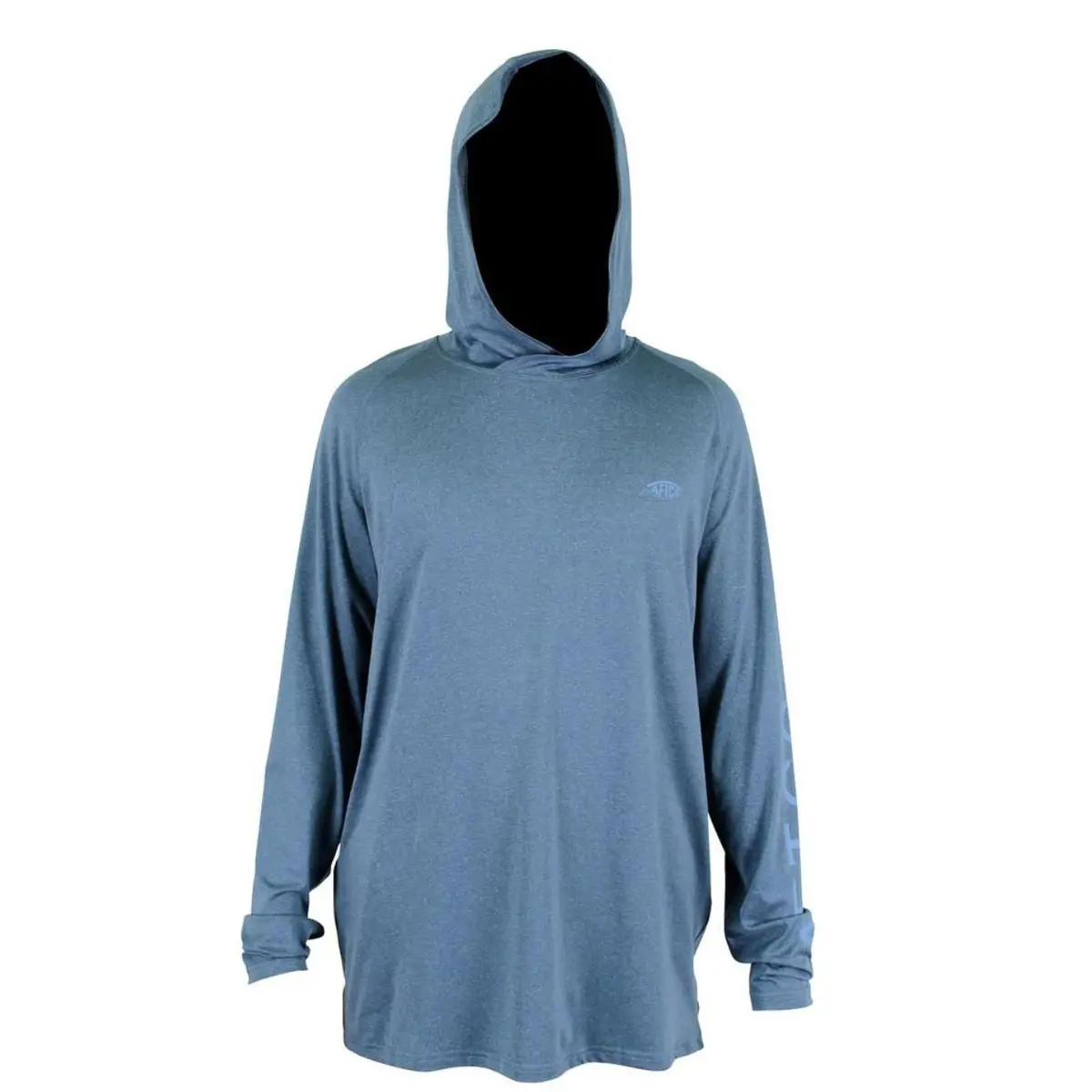 Aftco Samurai Sun Protection Hoodie Shirt - Space Blue Heather 1