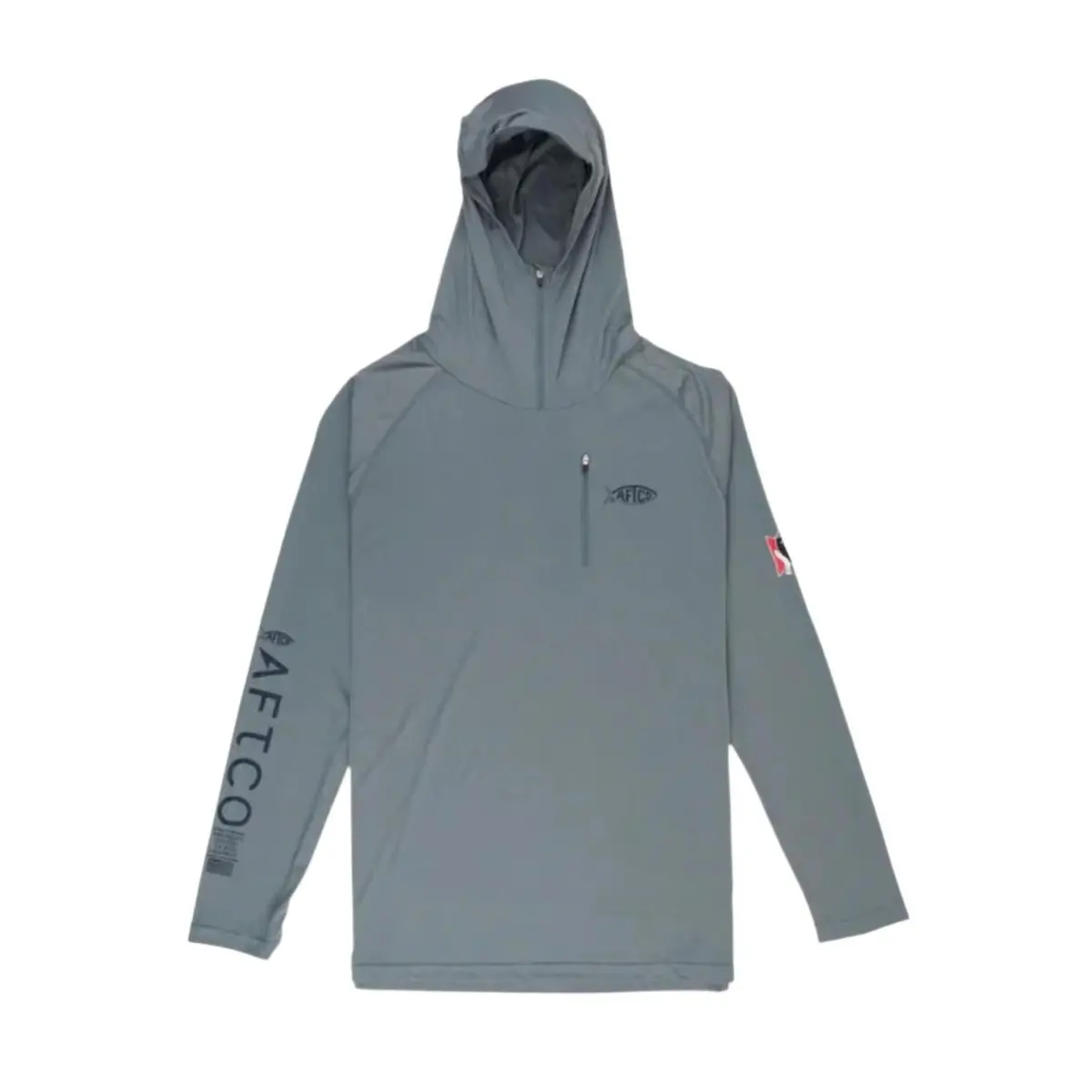 Aftco Jason Christie Hooded Ls Performance Shirt - Steel 1