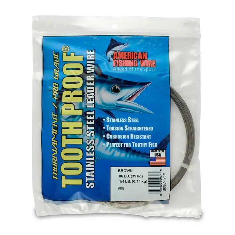 Afw Tooth Proof Stainless Steel Single Strand Leader Wire 1