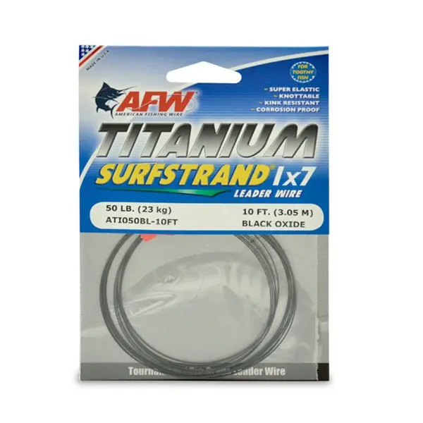 Afw Titanium Bare Surfstrand 1X7 Wire Leader 1