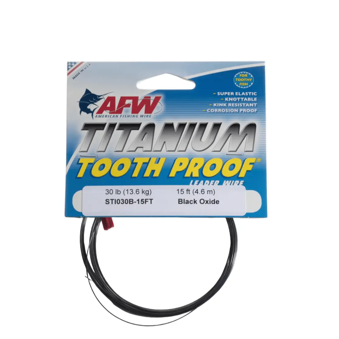 Afw Titanium Tooth Proof Leader Wire Black Oxide 1