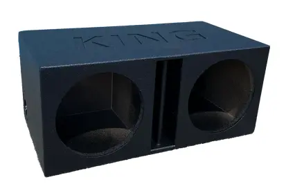 King Boxes Ak-12Dvl Spray-Lined Dual Vented 12" Subwoofer Box 1