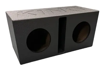King Boxes Ak-8Dv Spray-Lined Dual Vented 8" Subwoofer Box 1