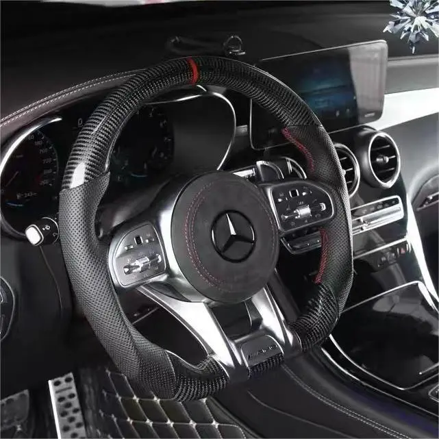 809 Amg Carbon Fiber Steering Wheel For Mercedes Benz Glc43 Glc63 Amg X253 | Ttd Craft 1