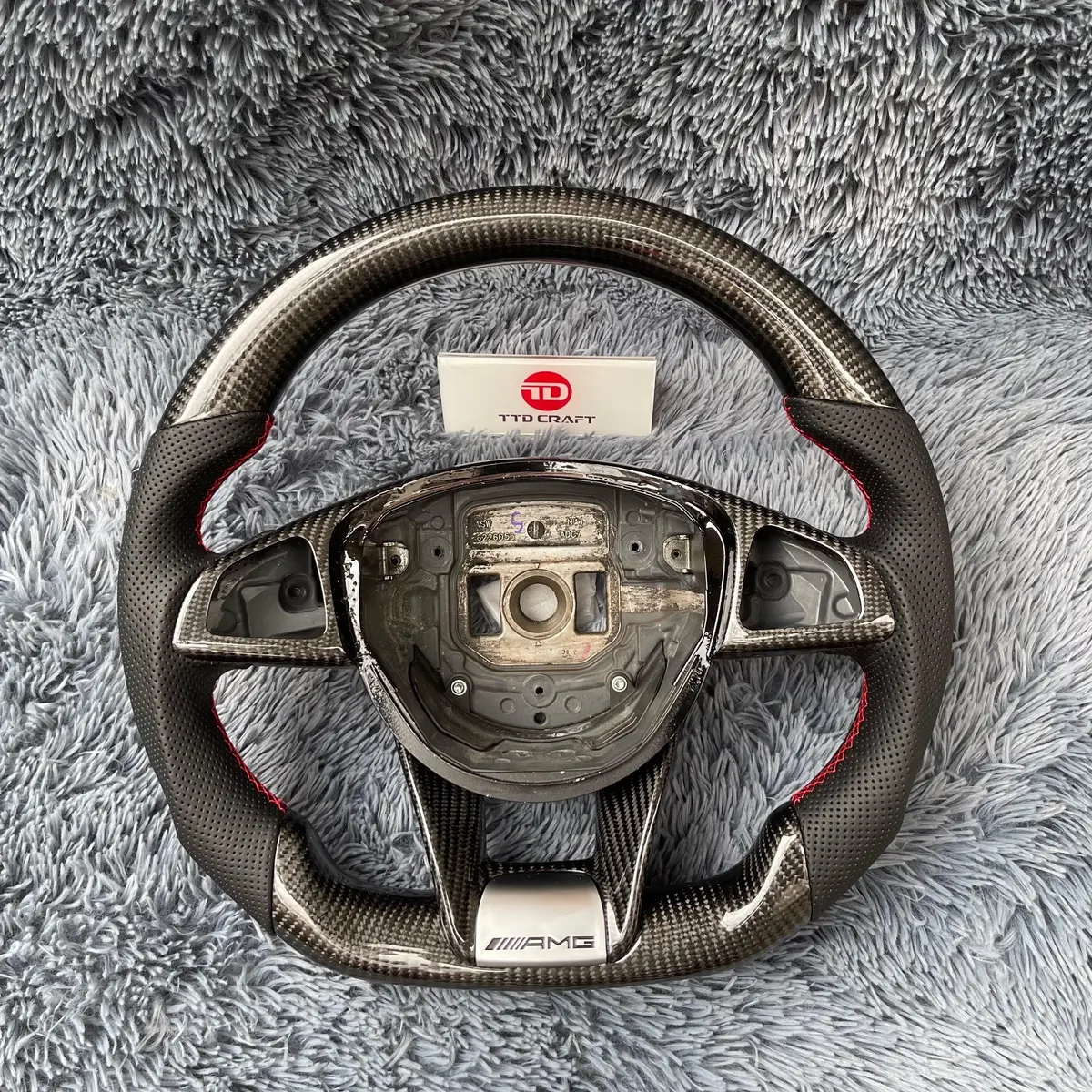 Carbon Fiber Steering Wheel For Mercedes W205 Amg | Ttd Craft 1