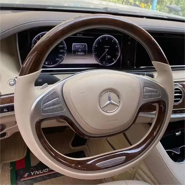 Wood Grain Steering Wheel For Mercedes S Class W222 S63amg | Ttd Craft 1