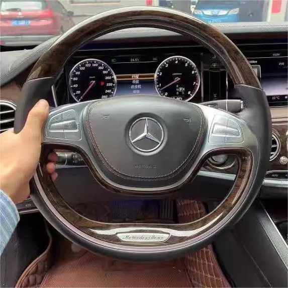 Wood Grain Steering Wheel For Mercedes S Class W222 S63amg | Ttd Craft 1