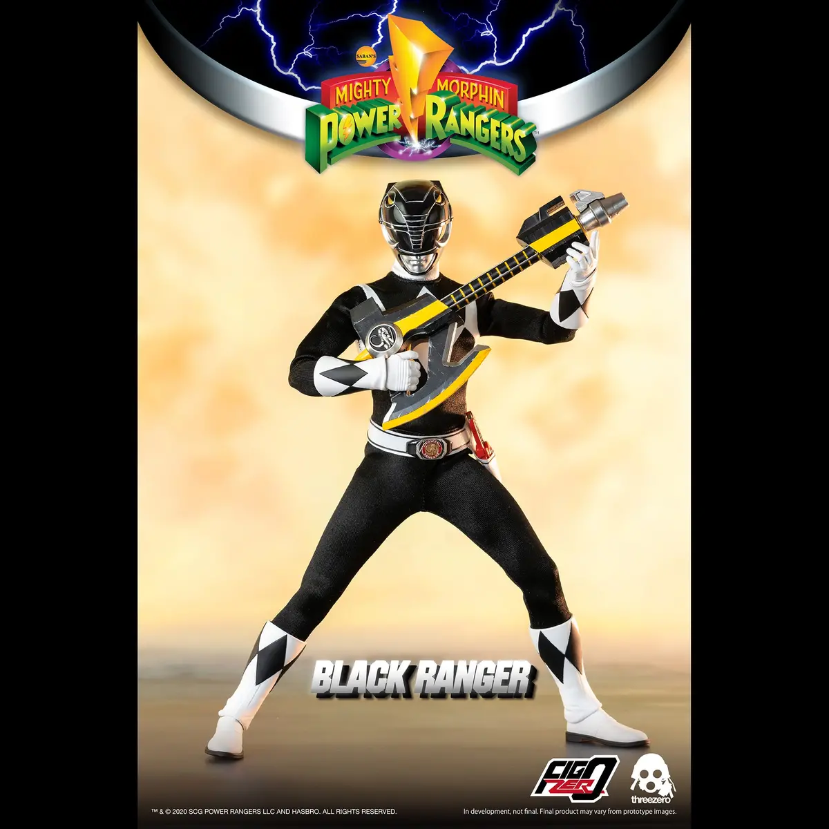 Mighty Morphin Power Rangers Black Ranger Collectible Figure 1/6 Scale By Threezero 1