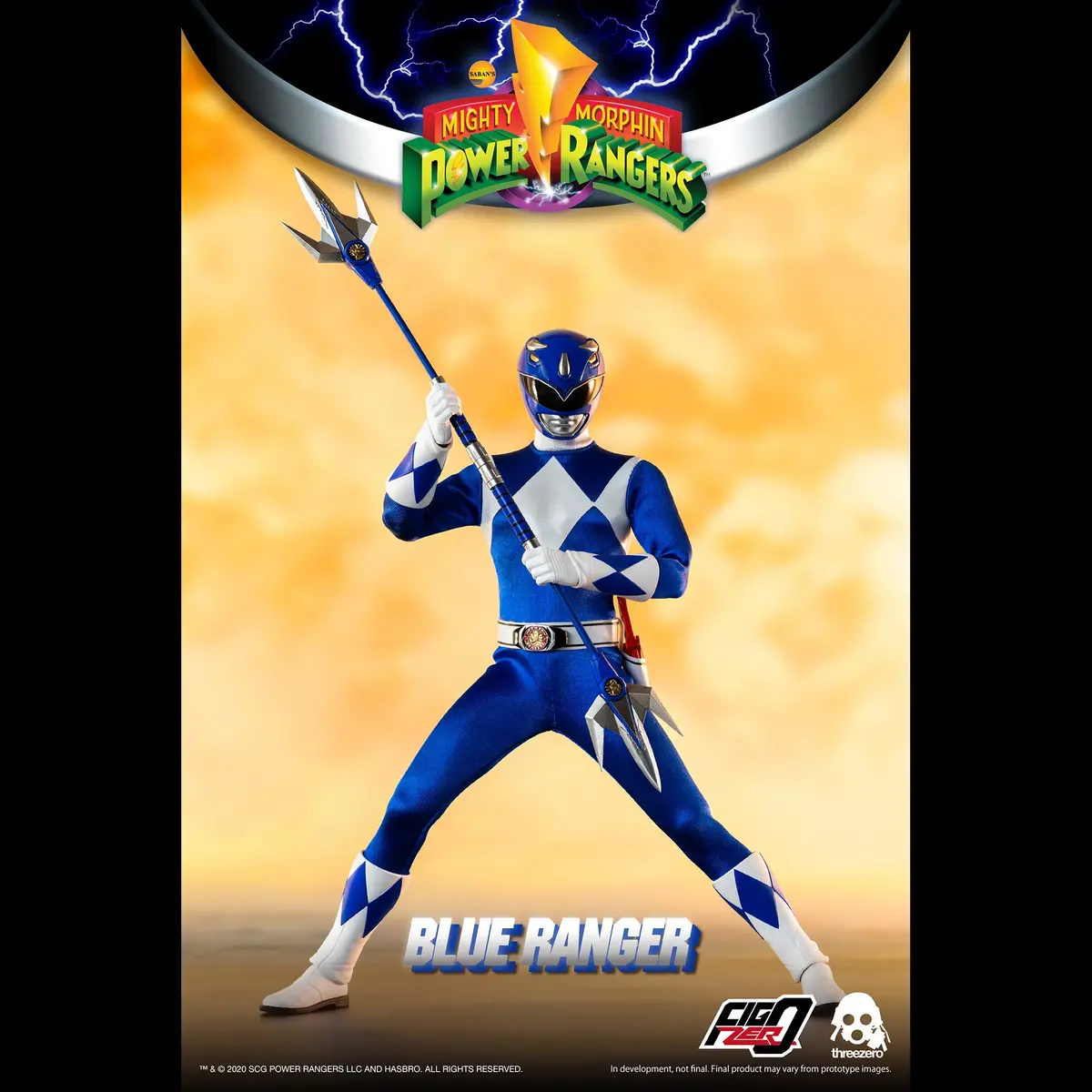 Mighty Morphin Power Rangers Blue Ranger Collectible Figure 1/6 Scale By Threezero 1