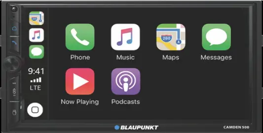 Blaupunkt Camden 500 7″ Double-Din Receiver With Wired Carplay /Android Auto 1