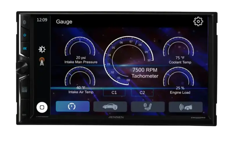 Jensen Car714mw 7" Double-Din Radio, Wireless Apple Carplay, Android Auto, Maestro 1