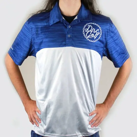 Disc Golf Chain Script Performance Polo 1