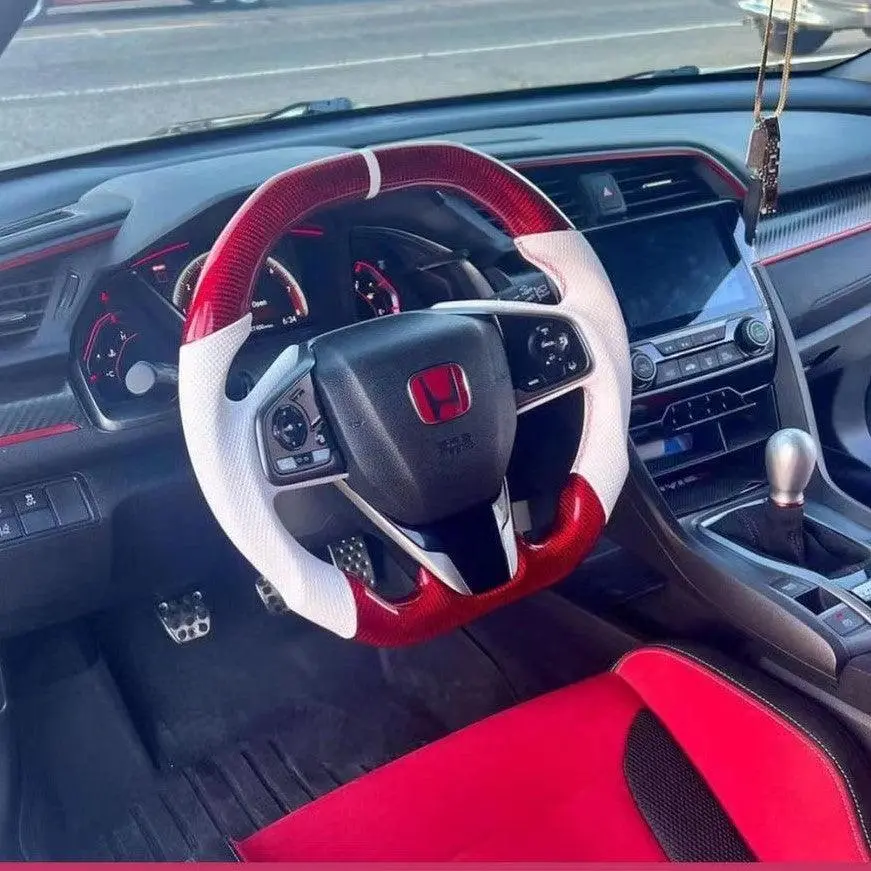 Custom Carbon Fiber Steering Wheel For 2016-2021 Honda Civic Fk8 | Ttd Craft 1