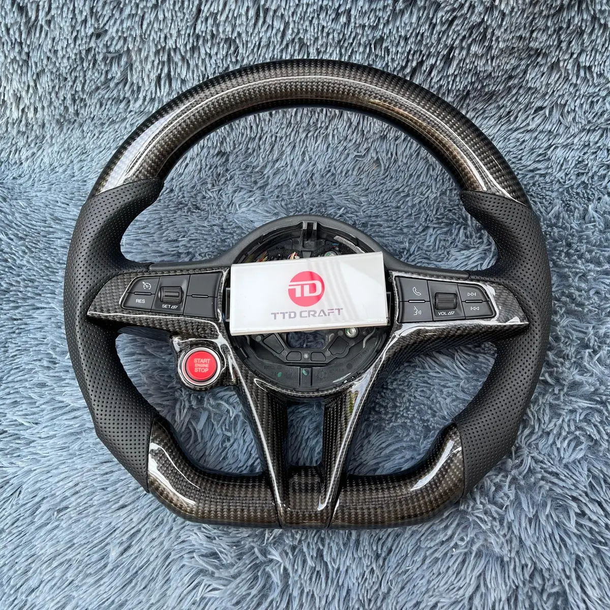 Carbon Fiber Steering Wheel For Alfa Romeo Giulia Stelvio|Ttd Craft 1