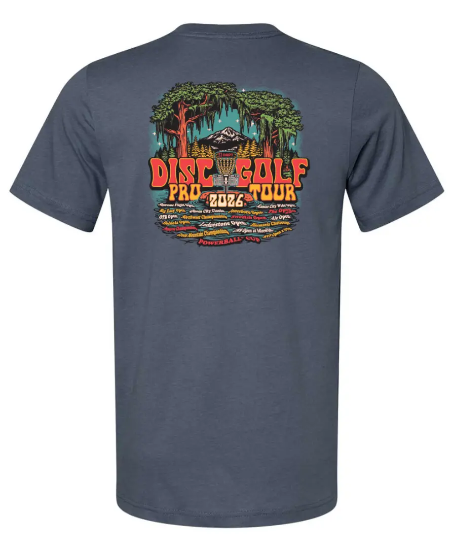 2026 Concert Themed Tour Schedule T-Shirt - Vintage Navy 1
