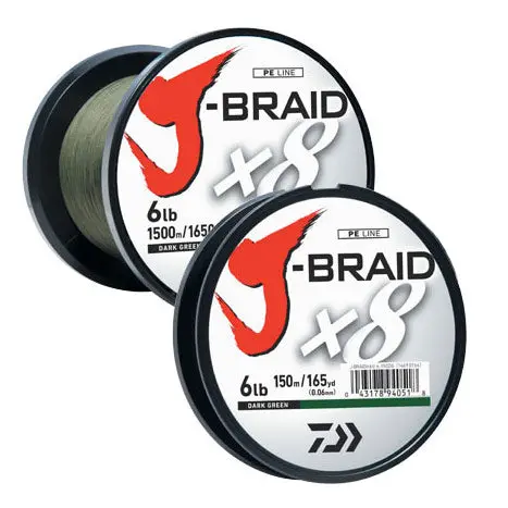 Daiwa J-Braid X8 Braided Line 150M/300M/500M Spools 1
