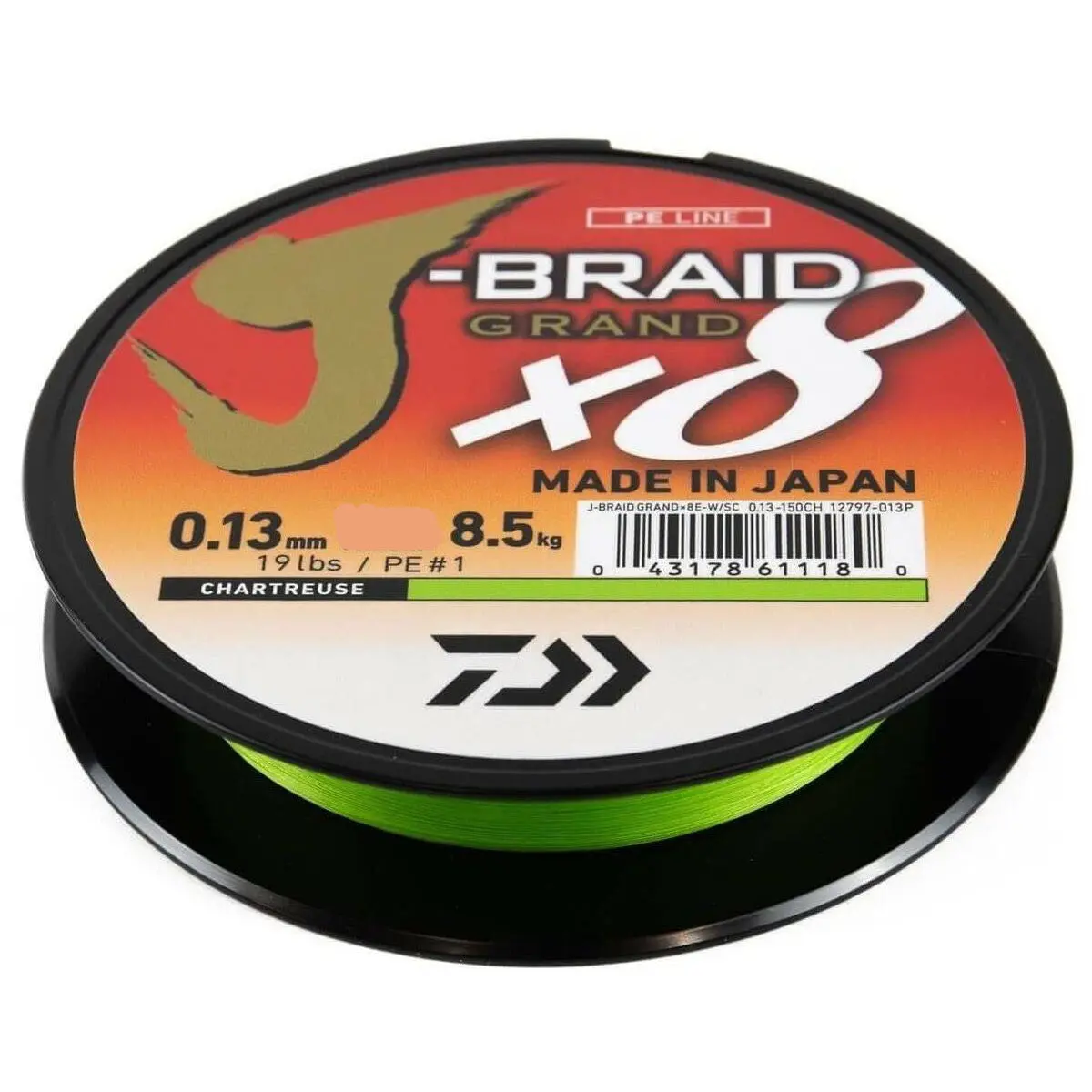 Dawia J-Braid X8 Grand Braided Line 300 Yds 1