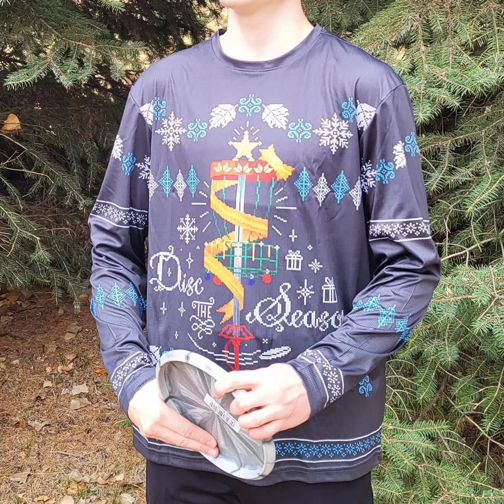 Disc Golf Full Sub Ugly Sweater 1