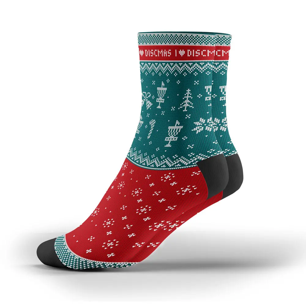 Disc Golf Ugly Sweater Socks 1