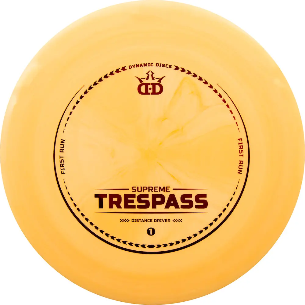 Dynamic Discs Supreme Trespass First Run 1
