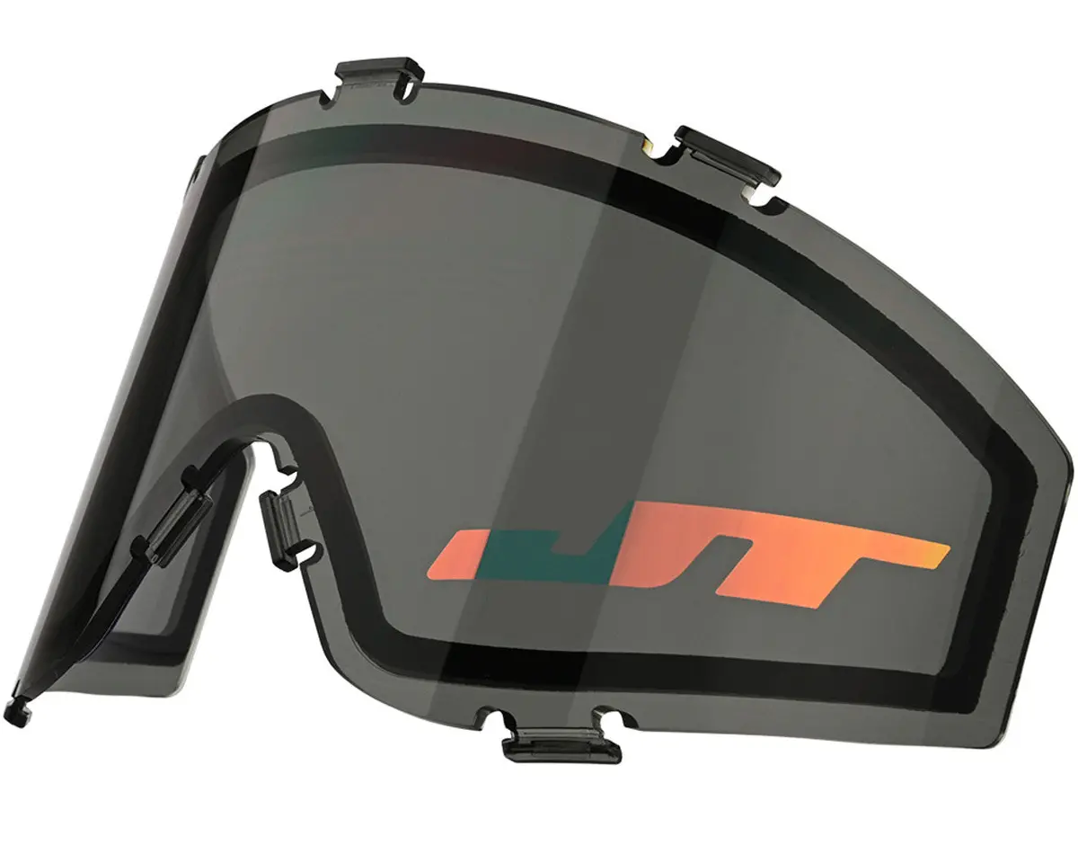 Jt™ Spectra Dual-Pane Thermal Replacement Lens - Smoke W/ Red Chromatic Logo 1