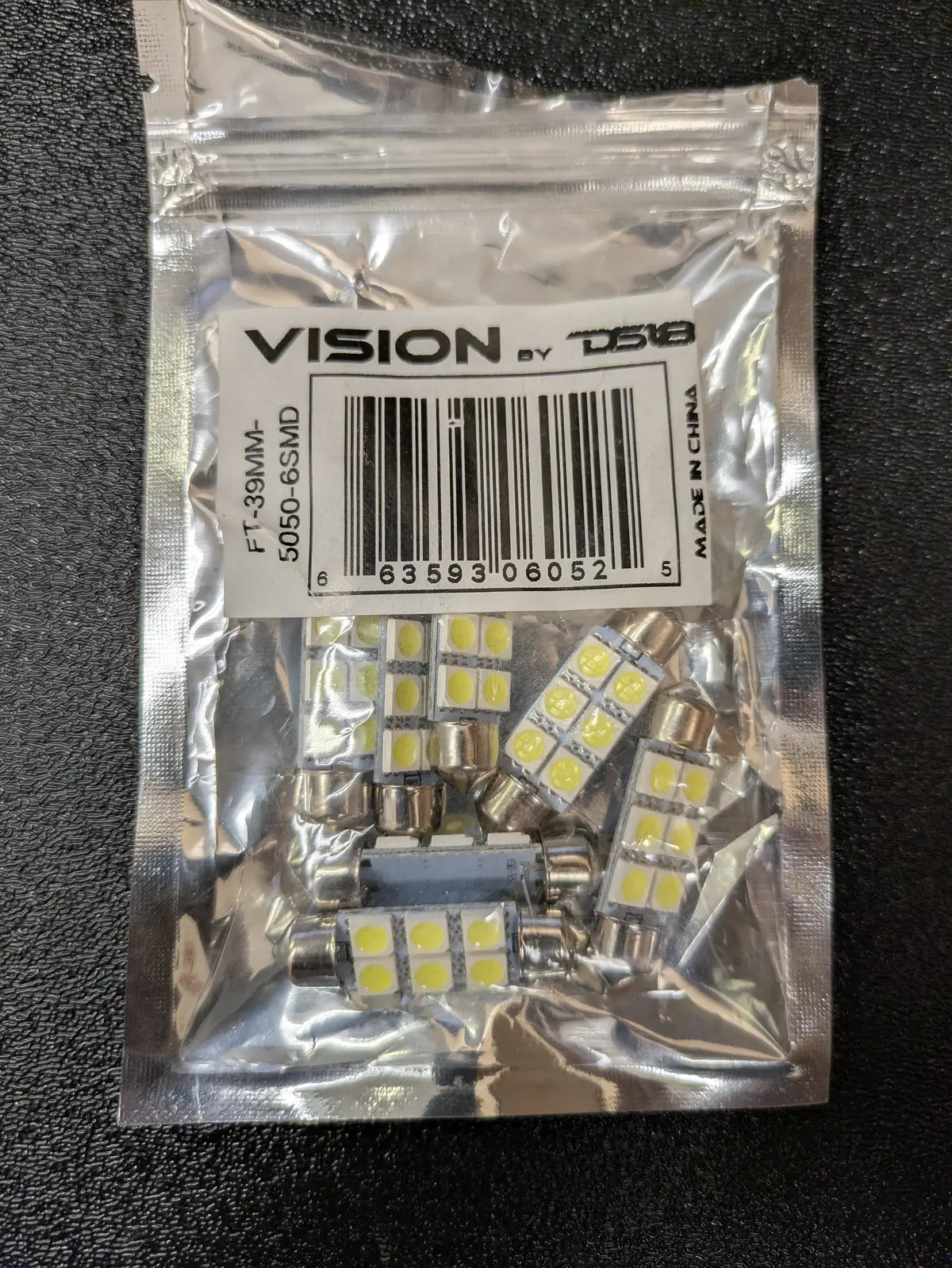 Ds18 Feston 39Mm 6 Smd 5050 Led  White Lamp 10Pack - Ft-39Mm-5050-6Smd 1