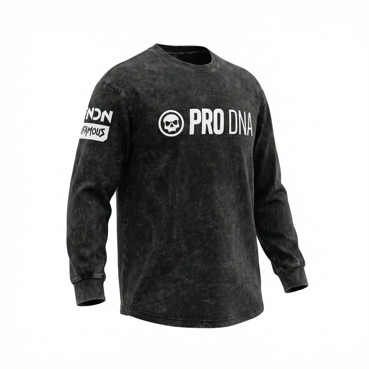 Stone Washed Long Sleeve Shirt - Black Wash 1
