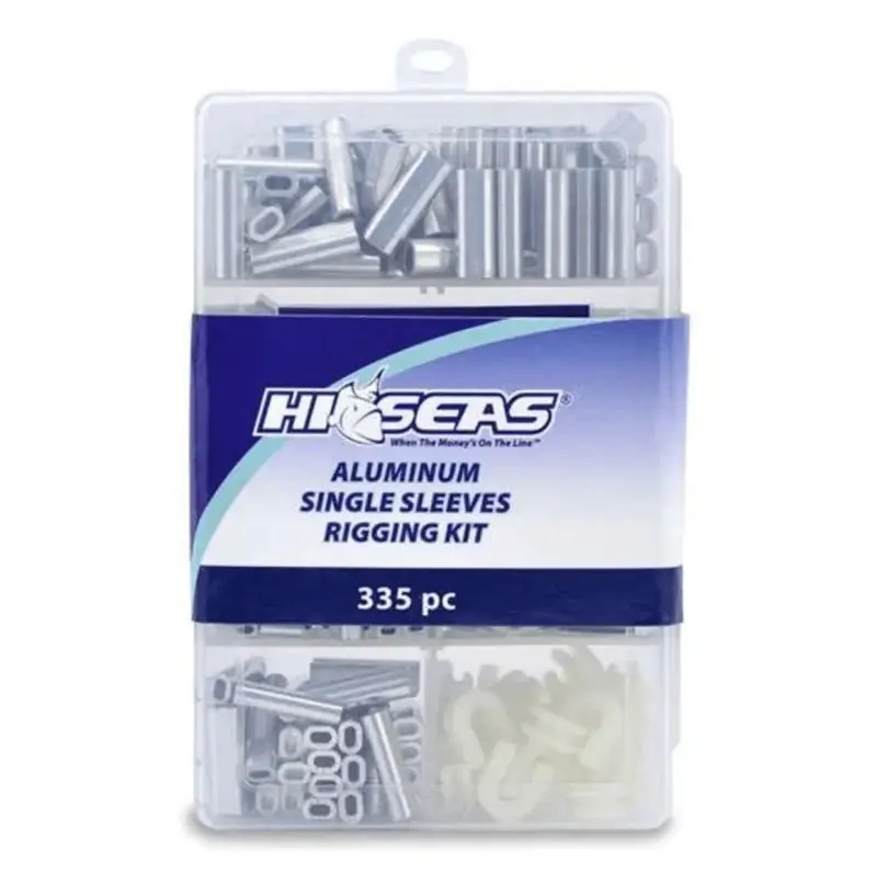 Hi-Seas Aluminum Single Sleeves Rigging Kit - 335 Piece Crimping Assortment 1