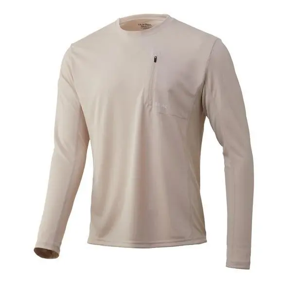 Huk Icon X Pocket Long Sleeve - Bone 1