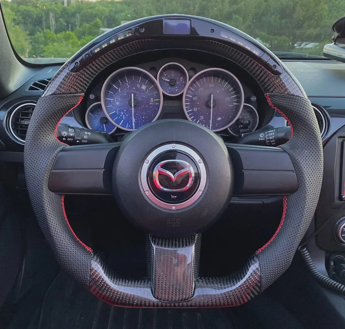 Ttd Craft  Mazda 2006-2015 Mx-5 Miata Carbon Fiber Steering Wheel 1