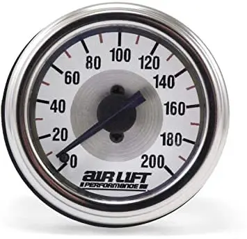 Airlift 200Psi Single Needle White Faced Gauges 1
