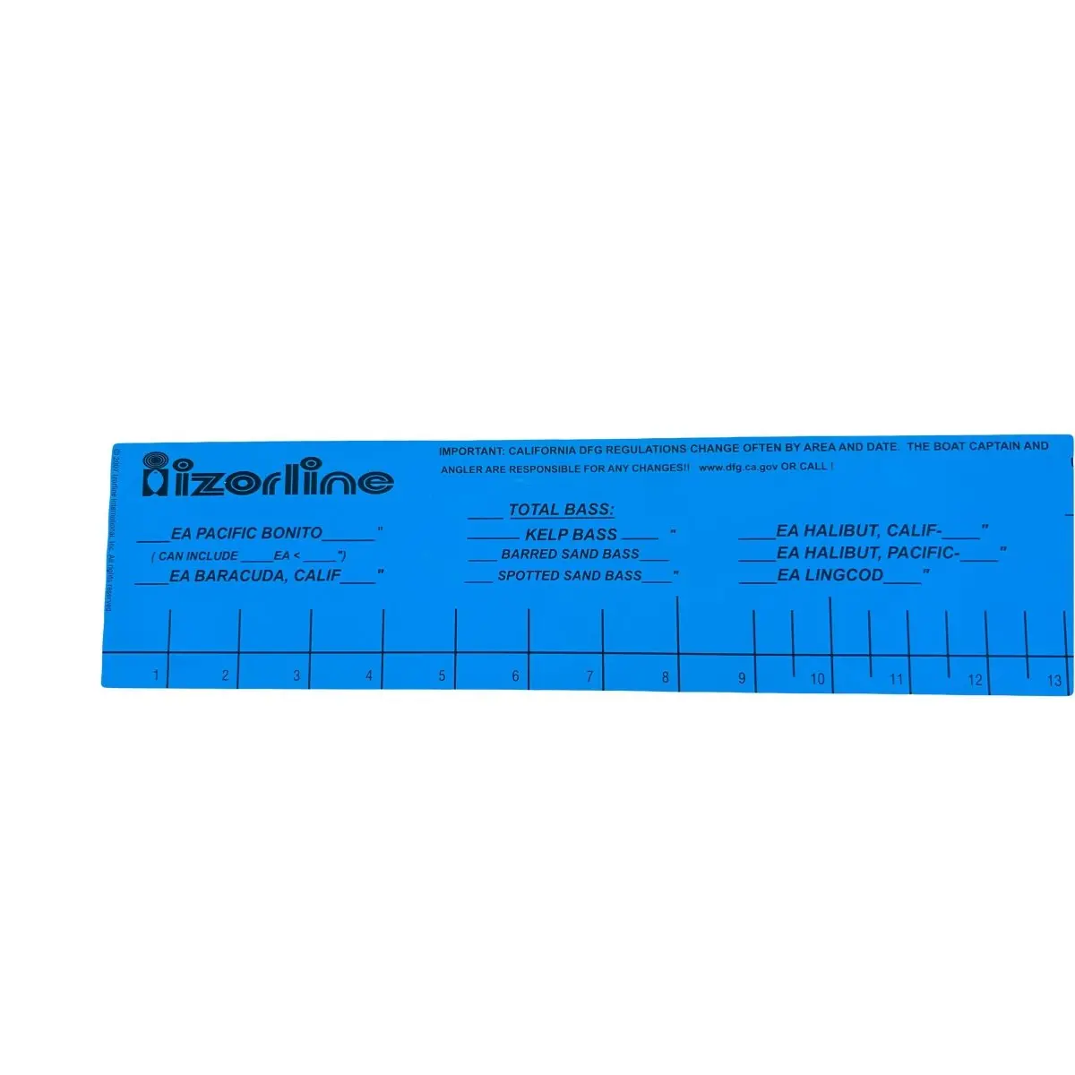 Izorline Fish Ruler Decal California 1