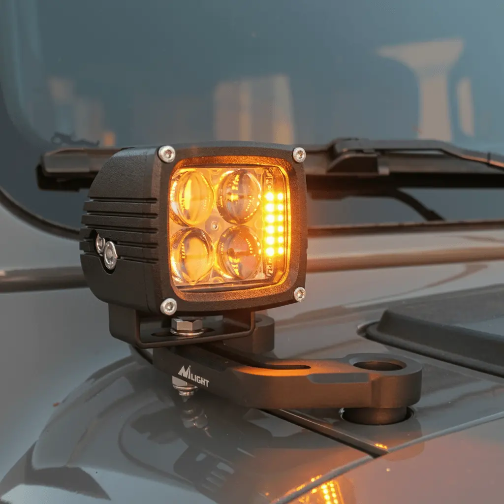 2019+ Jeep Gladiator Hood Mount/Ditch Lights 1