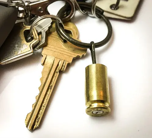Hollow Point Grenade Pin Key Ring 1