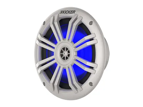 Kicker Km604wl 6.5" White Marine Speakers With Rgb Led Lights 1