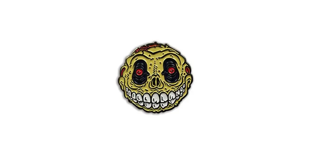 Skull Face Enamel Pin 1