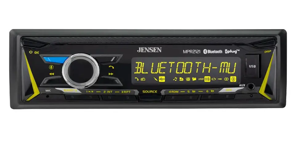 Jensen Mpr2121 Single-Din Mechless Radio With Bluetooth 1