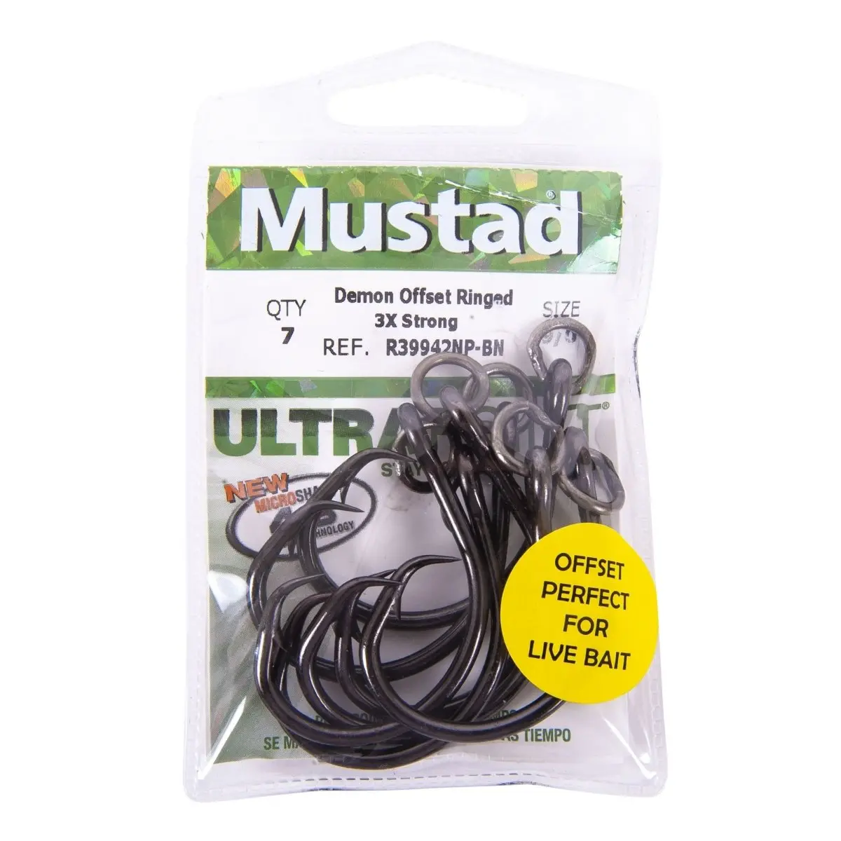 Mustad 3X Demon Perfect Circle Ringed Hook R39942np-Bn 2