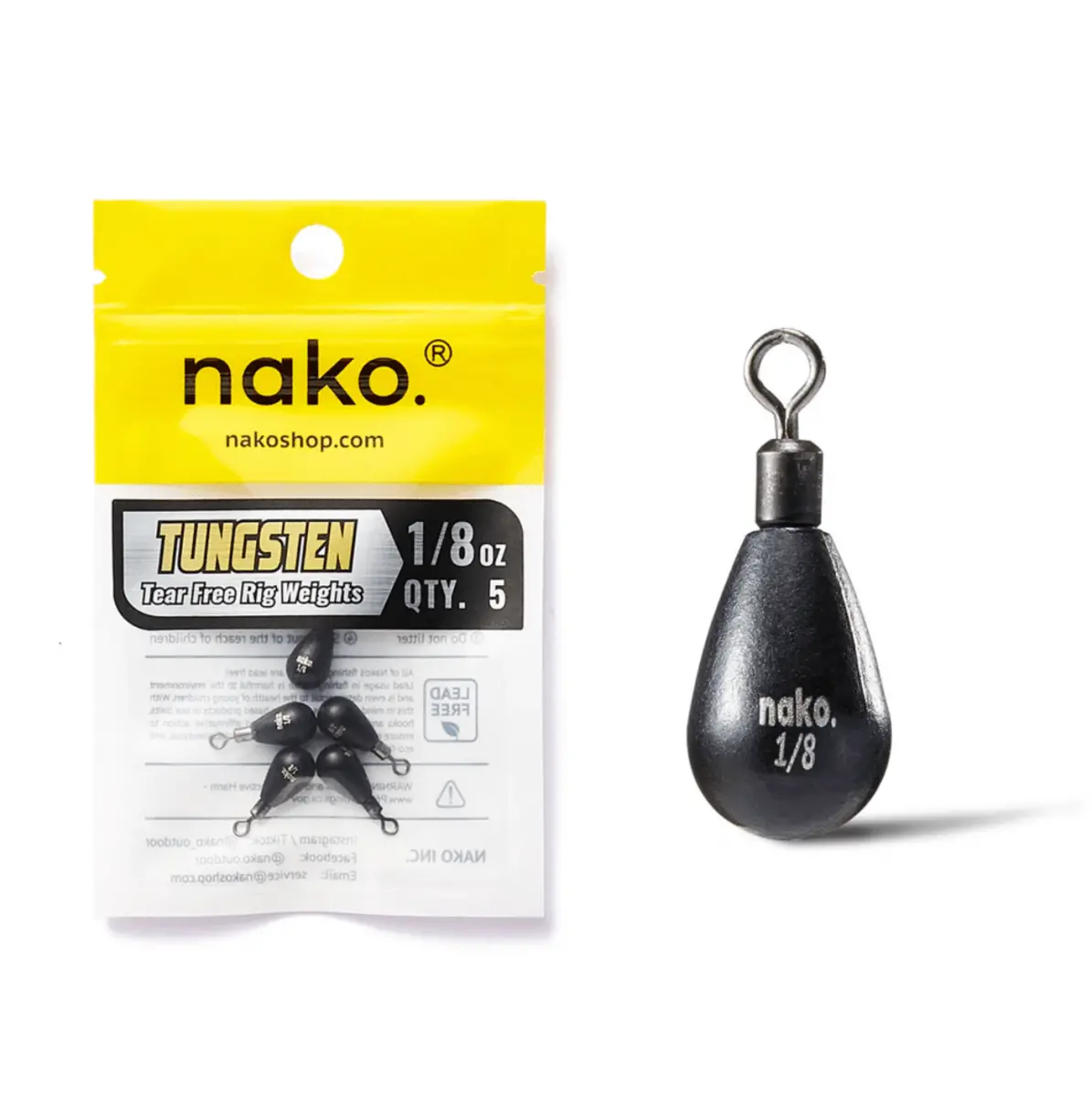 Nako Tungsten Tear Free Rig Weights 1