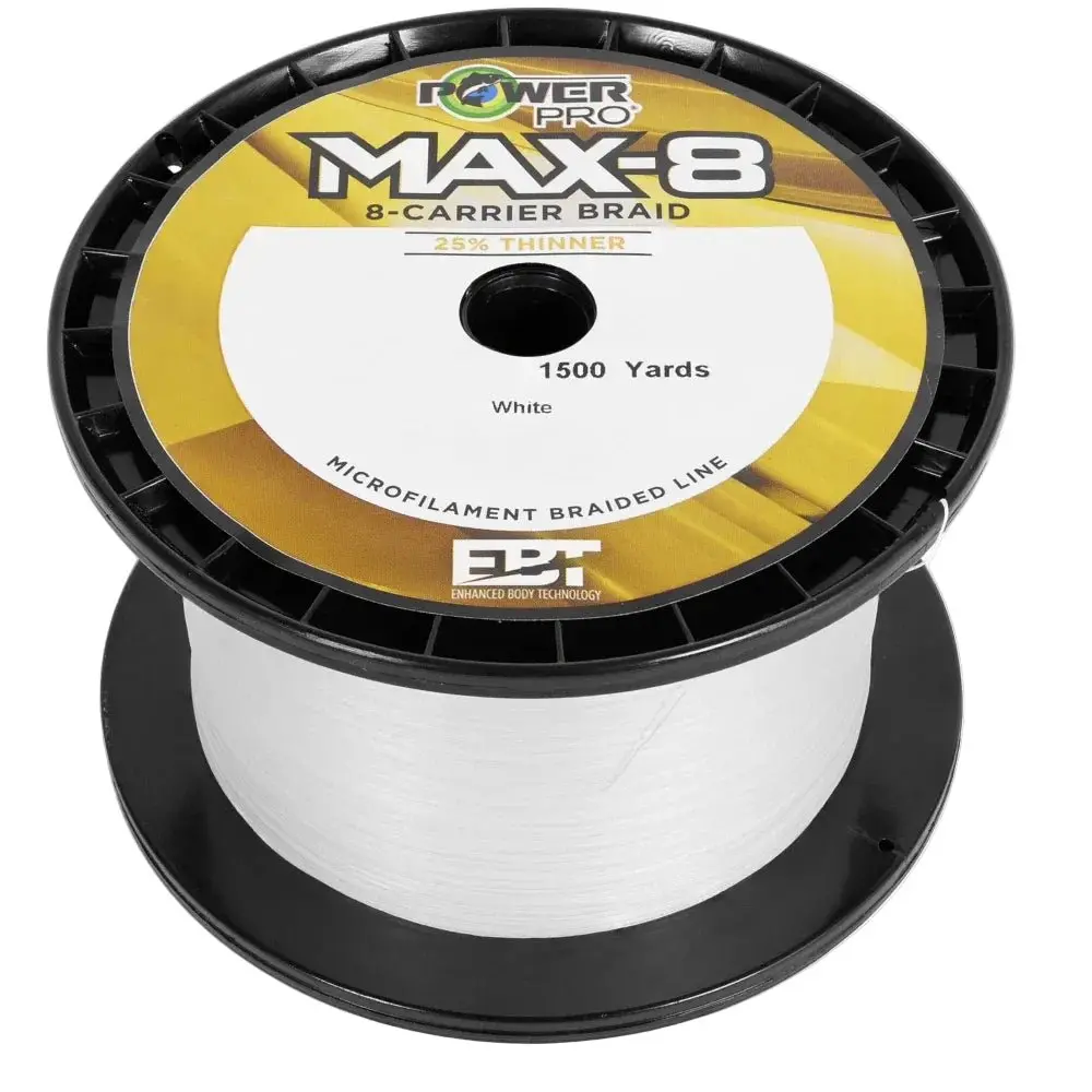 Power Pro Max-8 White Braided Line 1500 Yards 1