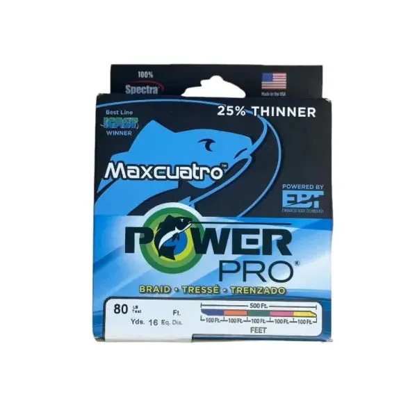Power Pro Maxcuatro Metered Braided Line 333 Yards 1