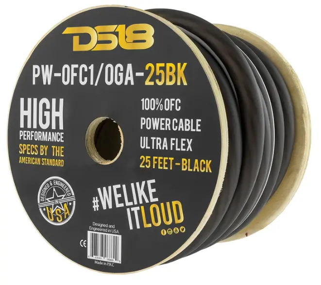 Ds18 Pw-Ofc1/0Ga-25 0 Gauge 100% Ofc Power / Ground Cable 1