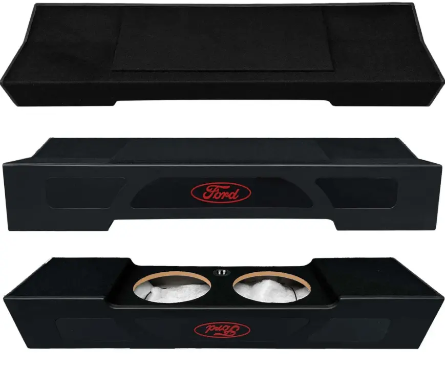 Qpower Ql-Ford12 2009 Df Spray-Lined Dual 12" Box For Select 2009-19 Ford Trucks 1