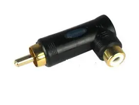 Xscorpion Ral-B Rca Long Elbow Connectors Female-Male, Black 1