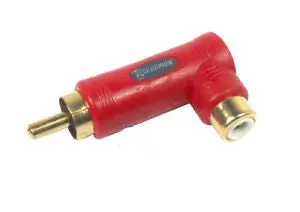 Xscorpion Ral-R Rca Long Elbow Connectors Female-Male, Red 1