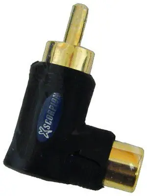 Xscorpion Ras-B Rca Elbow Connectors Female-Male, Black 1