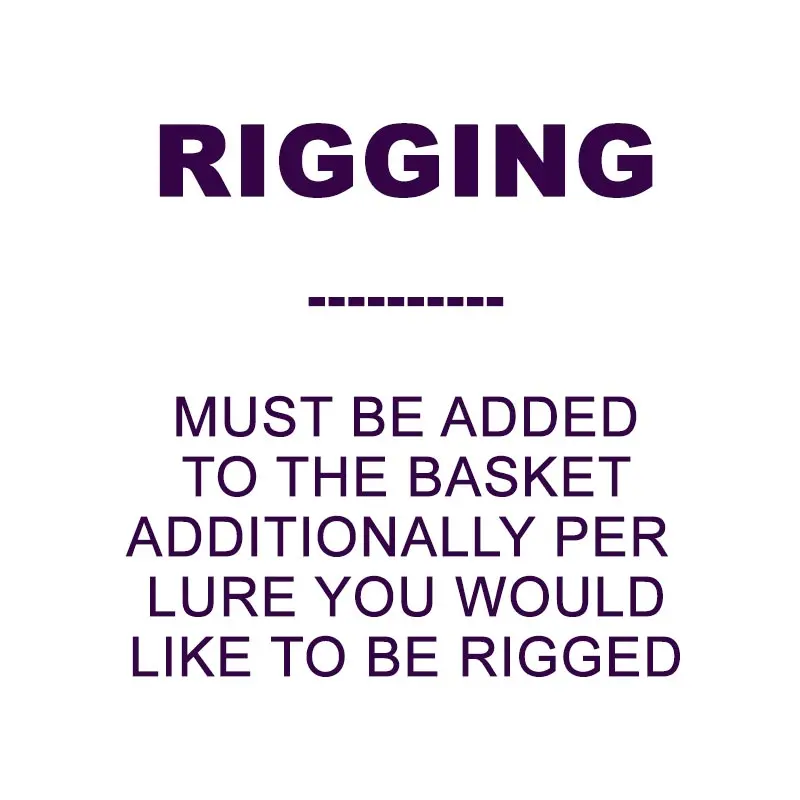 Custom Rigging Service – Per Lure Setup