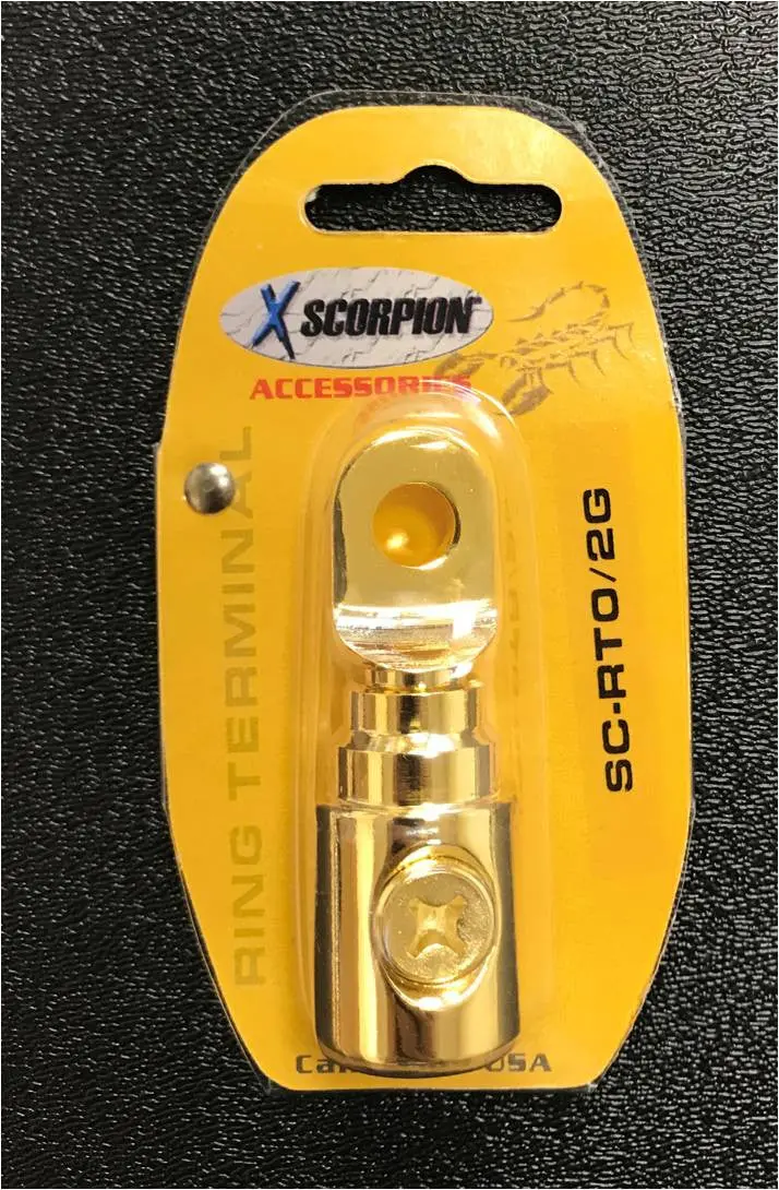 Rt0/2 Gold Or Platinum Plated Heavy Duty Ring Terminal For 0 Or 2 Gauge 1