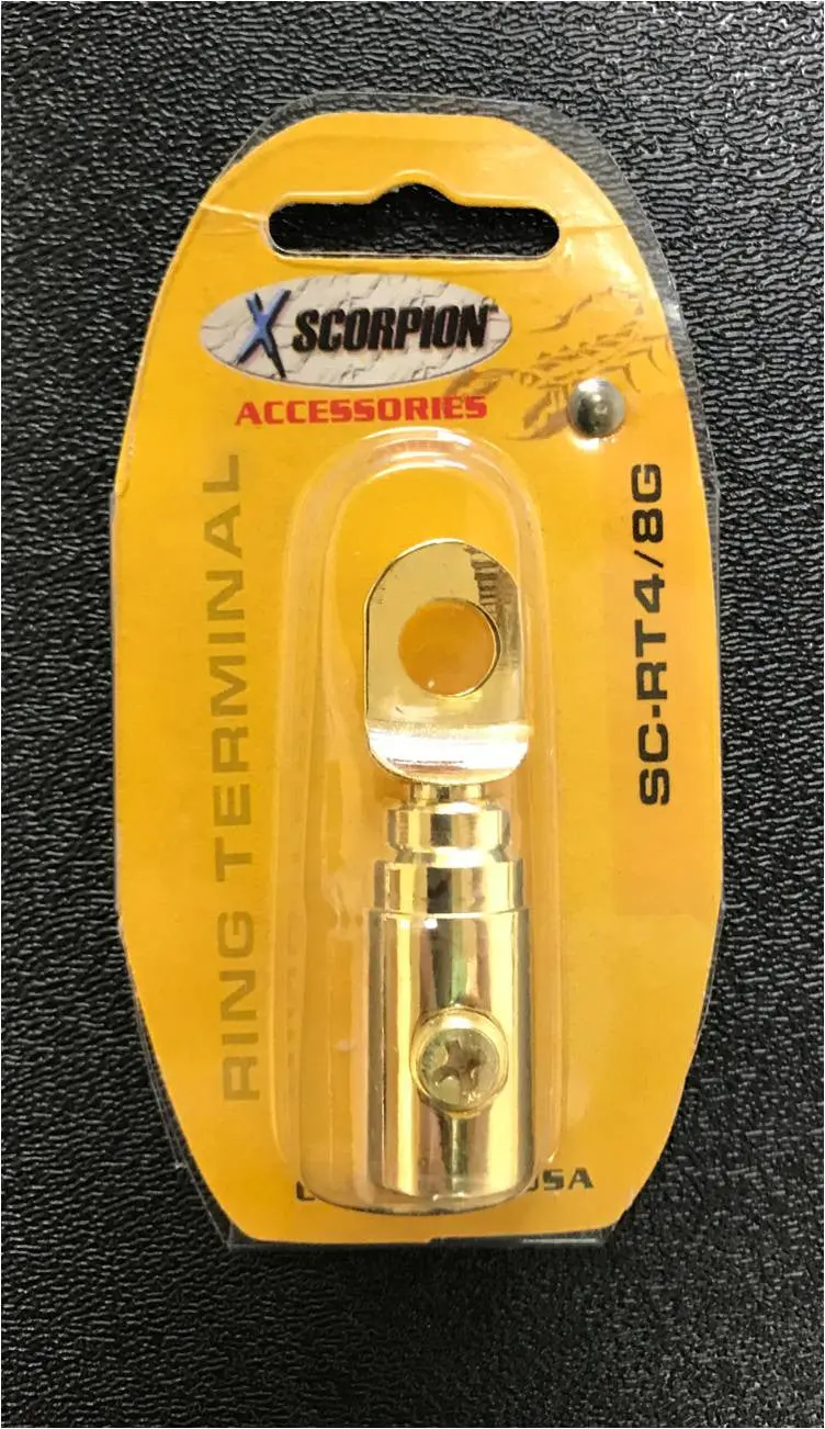 Rt4/8 Gold Or Platinum Plated Heavy Duty Ring Terminal For 4 Or 8 Gauge 1