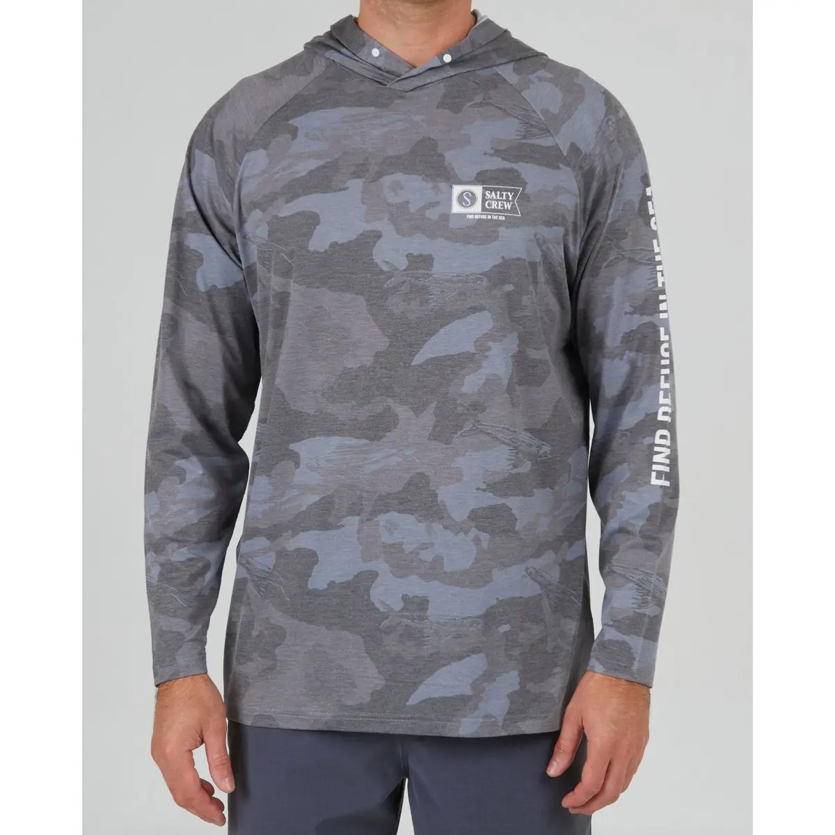 Salty Crew Mariner Hooded Tech Long Sleeve Tee 1